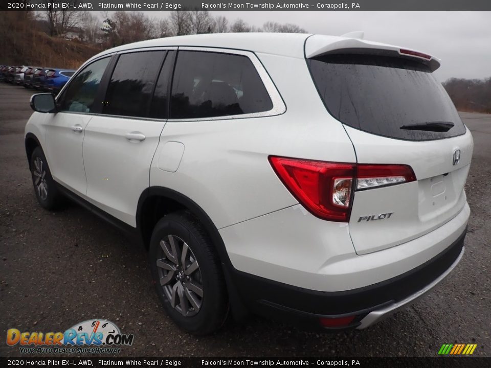 2020 Honda Pilot EX-L AWD Platinum White Pearl / Beige Photo #2