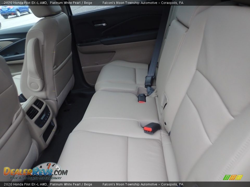 2020 Honda Pilot EX-L AWD Platinum White Pearl / Beige Photo #9