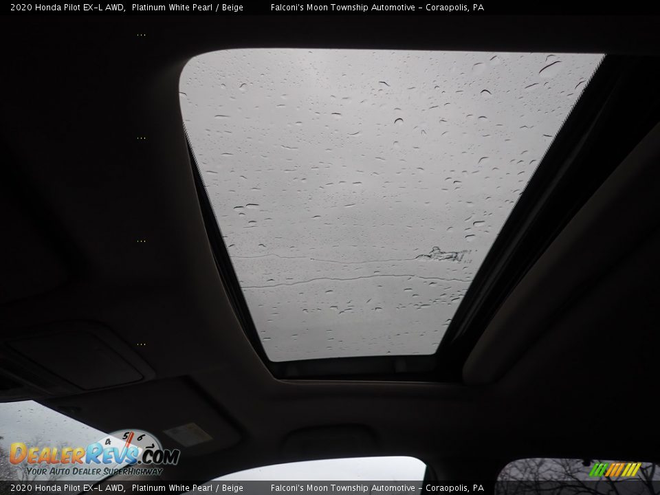 2020 Honda Pilot EX-L AWD Platinum White Pearl / Beige Photo #13