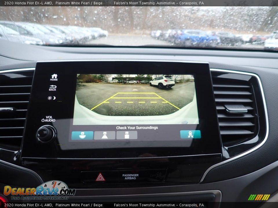 2020 Honda Pilot EX-L AWD Platinum White Pearl / Beige Photo #15