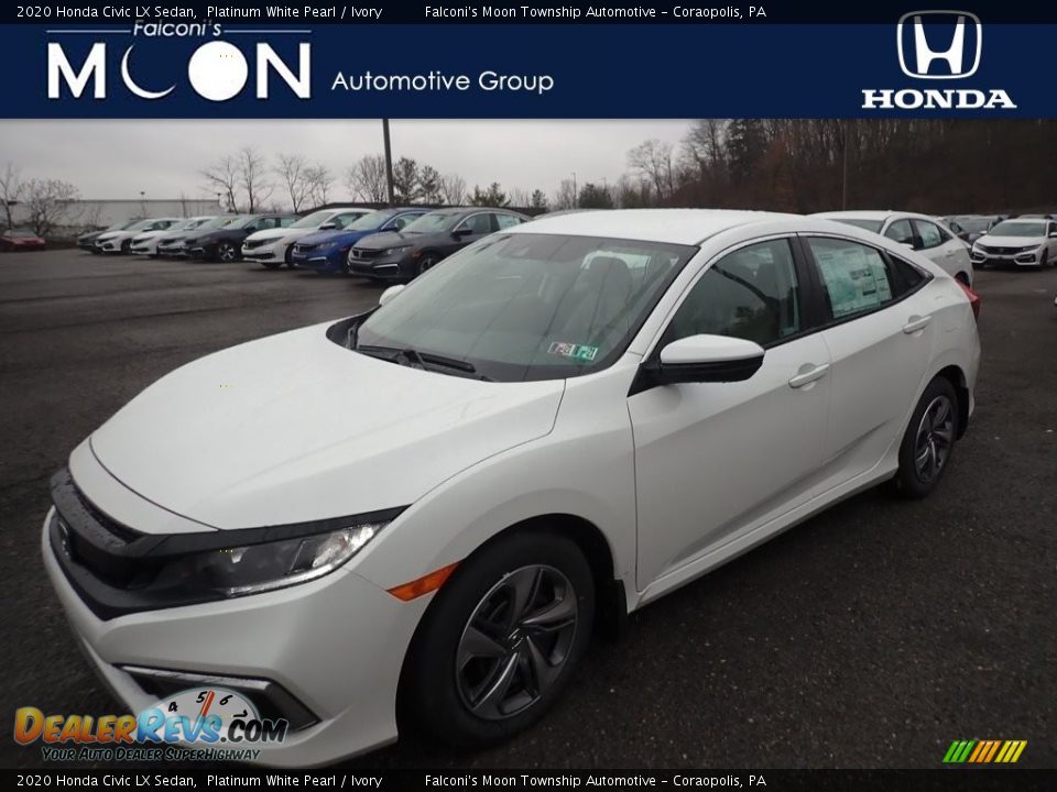 2020 Honda Civic LX Sedan Platinum White Pearl / Ivory Photo #1