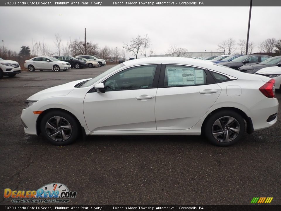 2020 Honda Civic LX Sedan Platinum White Pearl / Ivory Photo #2