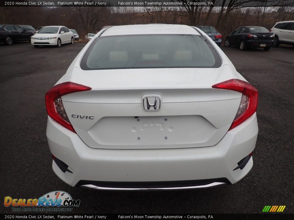 2020 Honda Civic LX Sedan Platinum White Pearl / Ivory Photo #4