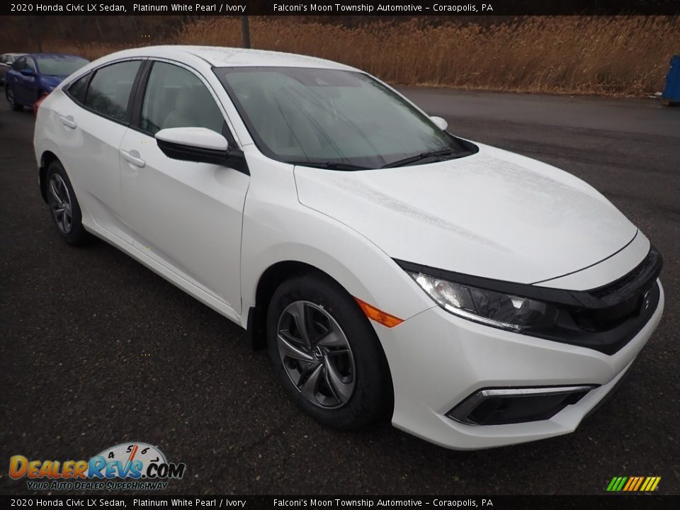 2020 Honda Civic LX Sedan Platinum White Pearl / Ivory Photo #6