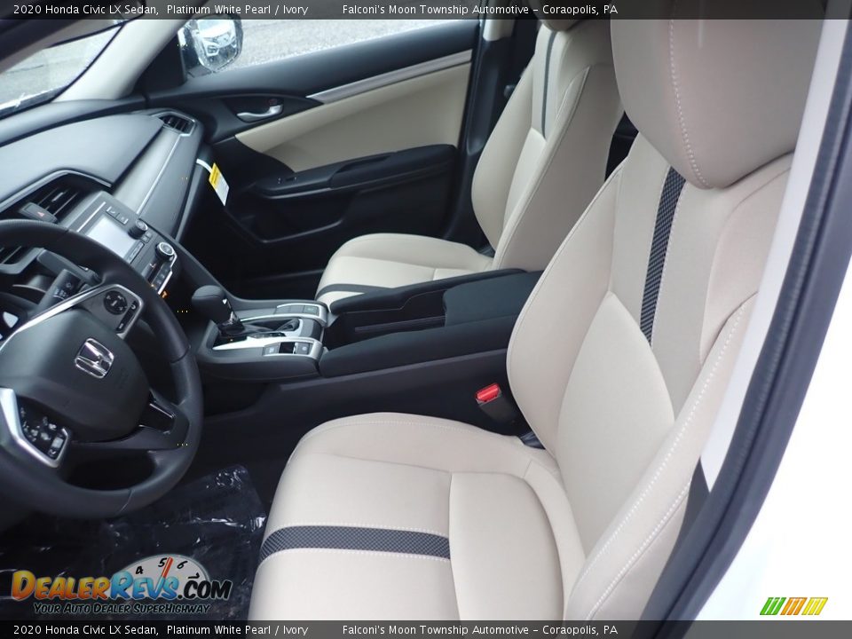 2020 Honda Civic LX Sedan Platinum White Pearl / Ivory Photo #9