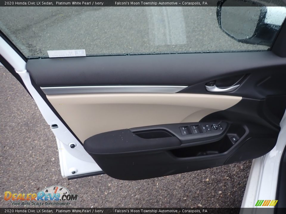 2020 Honda Civic LX Sedan Platinum White Pearl / Ivory Photo #12