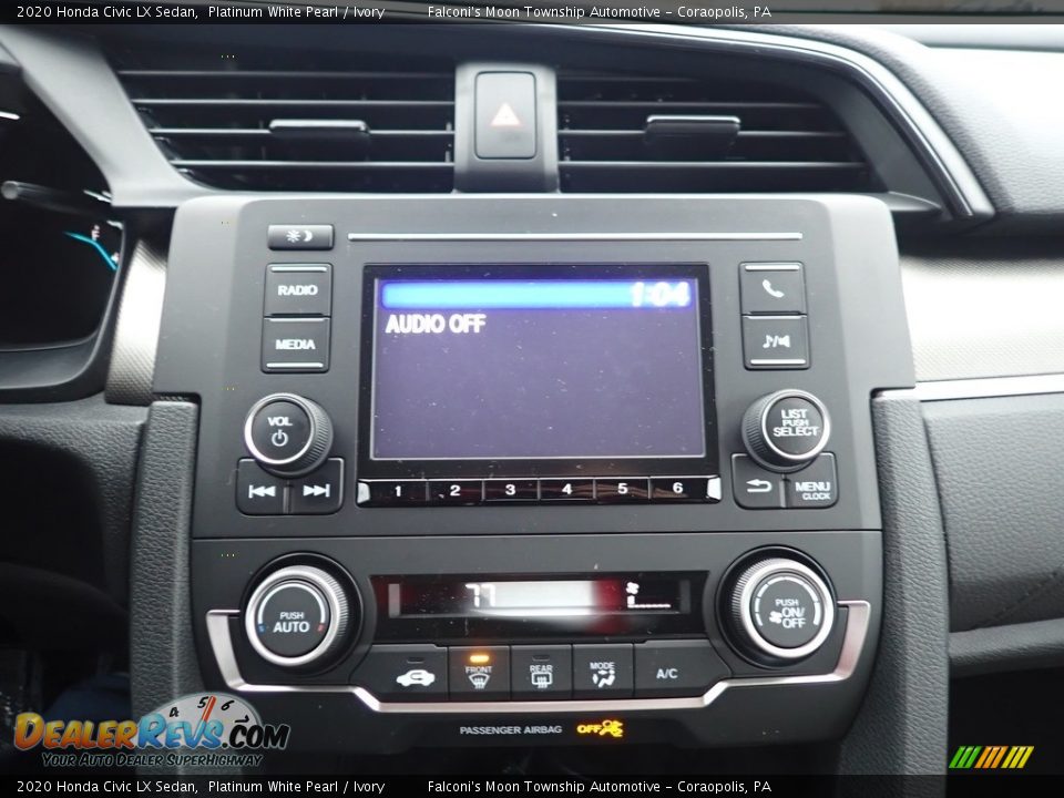 2020 Honda Civic LX Sedan Platinum White Pearl / Ivory Photo #14