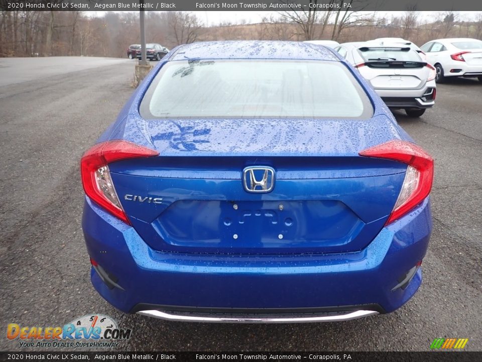 2020 Honda Civic LX Sedan Aegean Blue Metallic / Black Photo #4