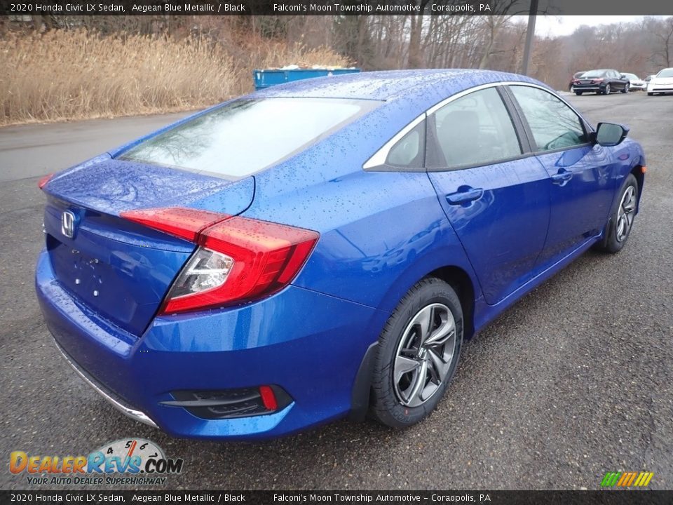 2020 Honda Civic LX Sedan Aegean Blue Metallic / Black Photo #5