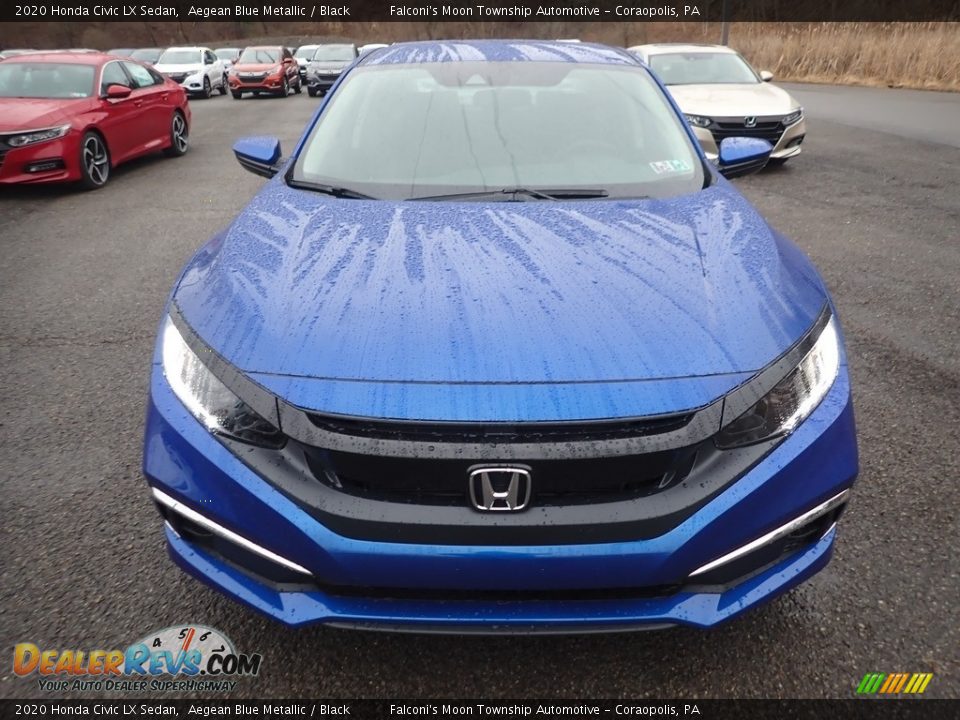 2020 Honda Civic LX Sedan Aegean Blue Metallic / Black Photo #7