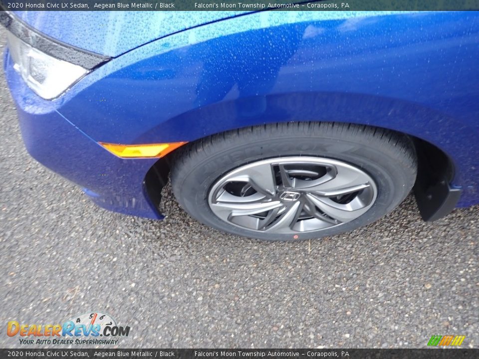 2020 Honda Civic LX Sedan Aegean Blue Metallic / Black Photo #8