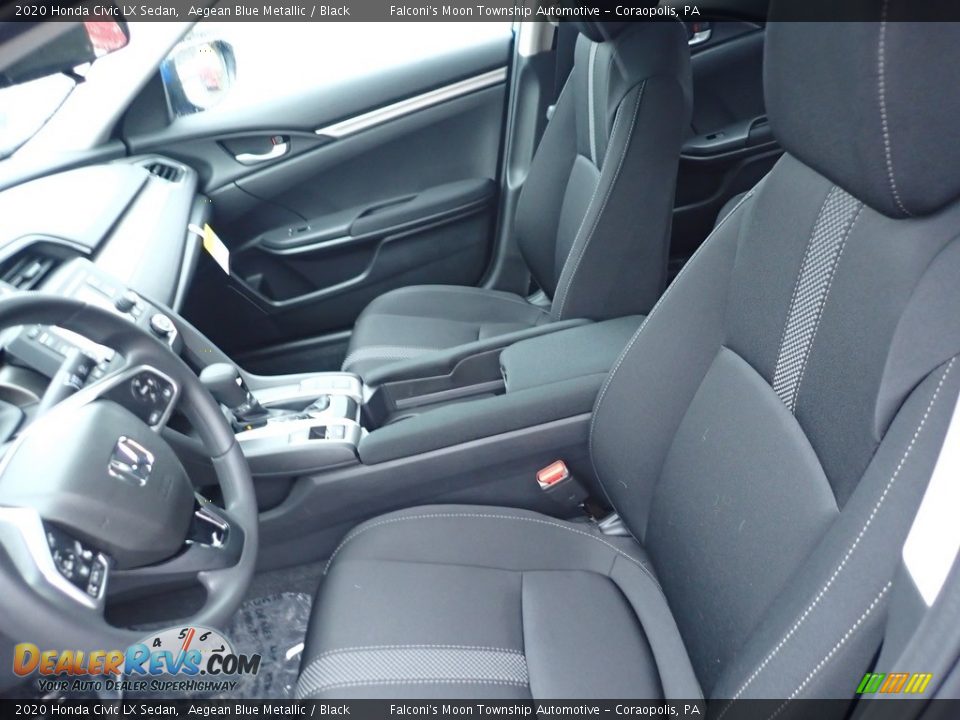 2020 Honda Civic LX Sedan Aegean Blue Metallic / Black Photo #9