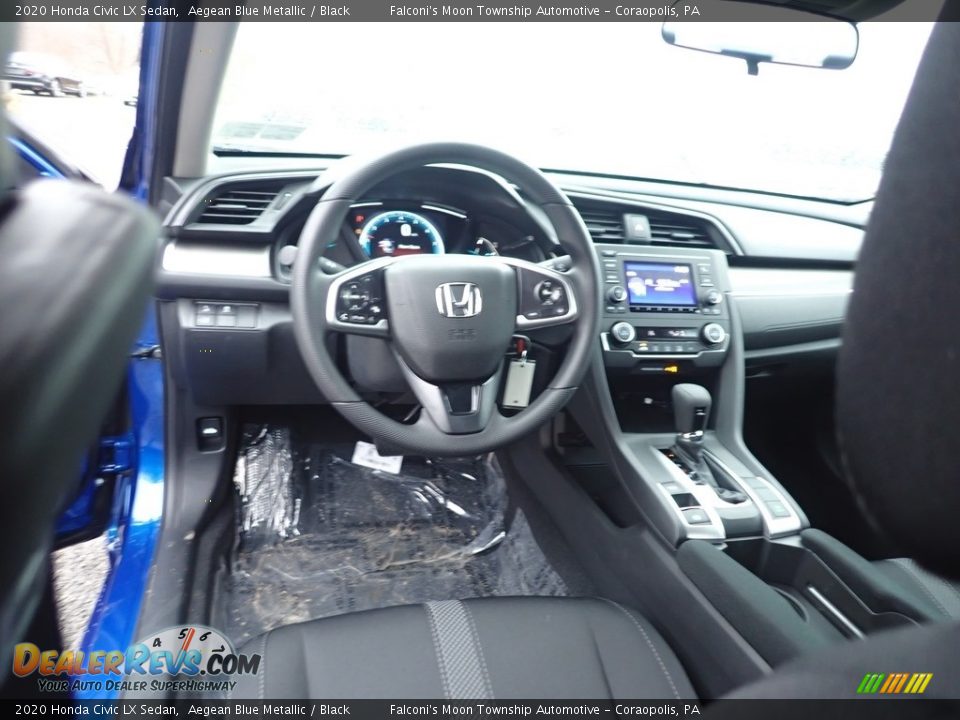 2020 Honda Civic LX Sedan Aegean Blue Metallic / Black Photo #11
