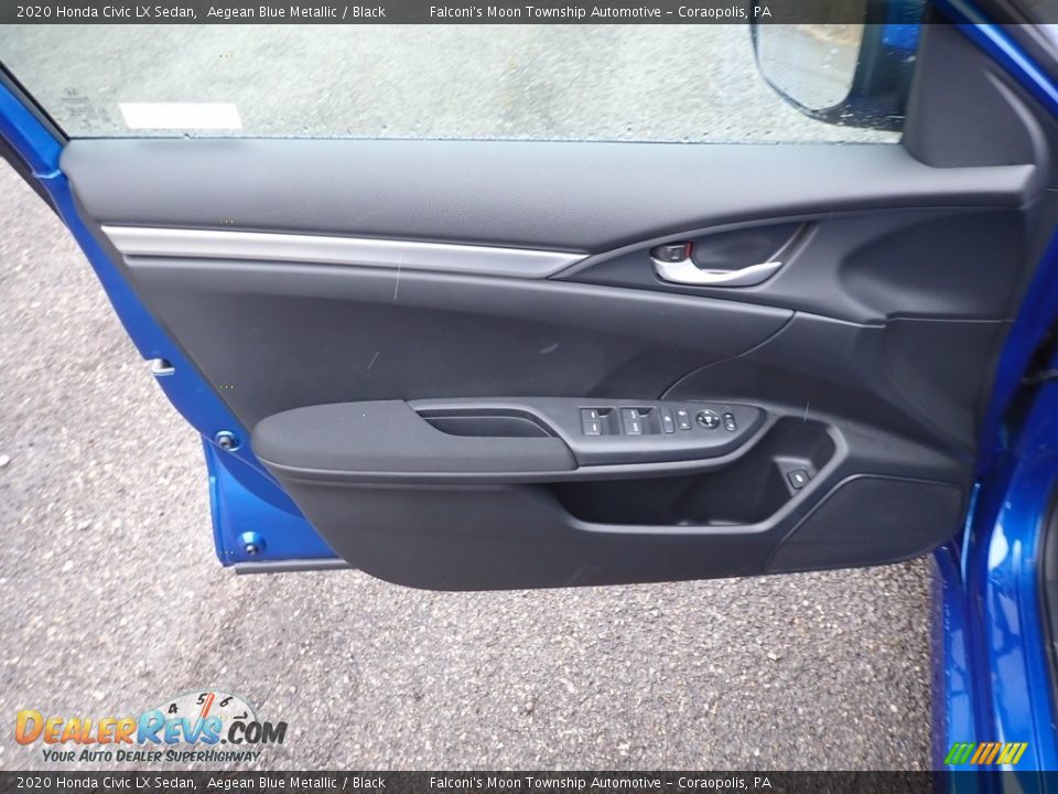 2020 Honda Civic LX Sedan Aegean Blue Metallic / Black Photo #12