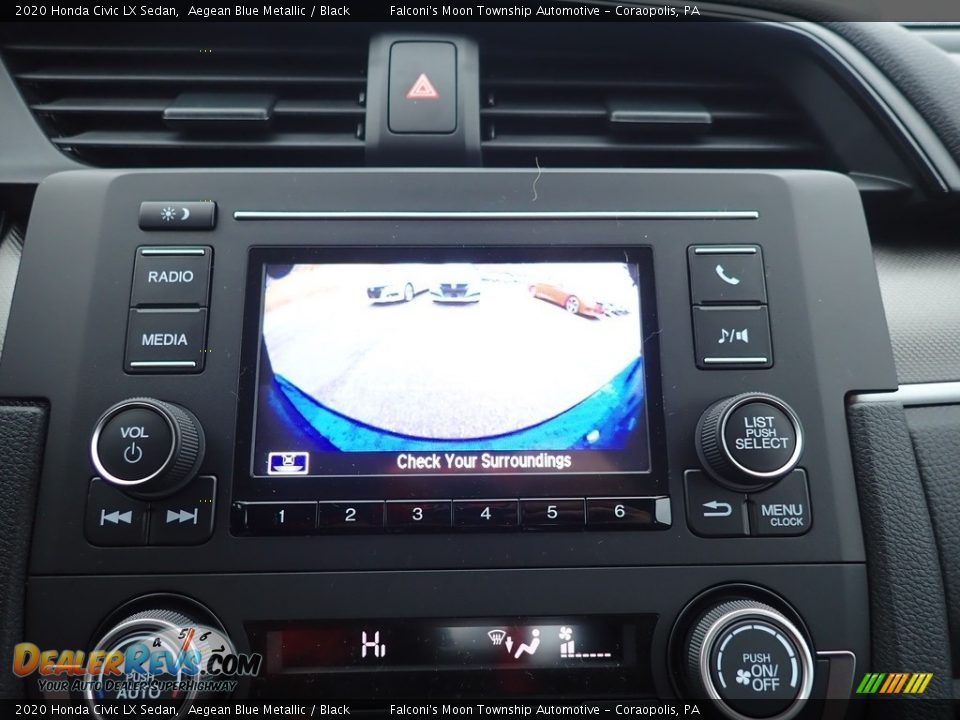 2020 Honda Civic LX Sedan Aegean Blue Metallic / Black Photo #15