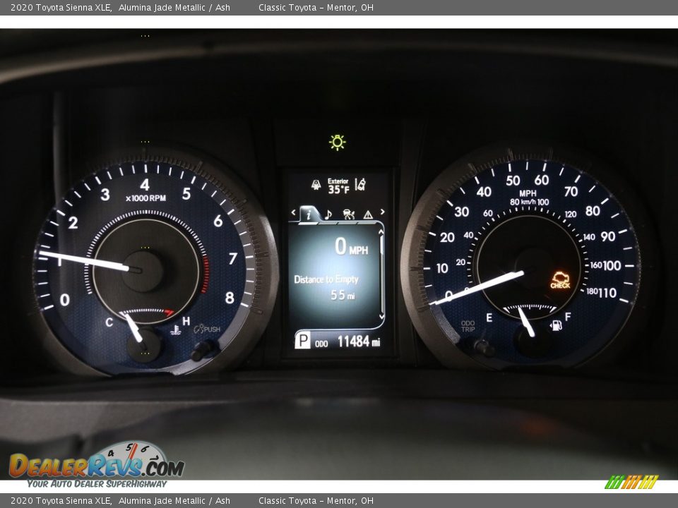 2020 Toyota Sienna XLE Alumina Jade Metallic / Ash Photo #8