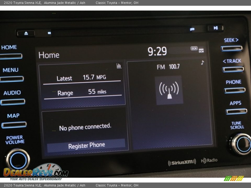 2020 Toyota Sienna XLE Alumina Jade Metallic / Ash Photo #10