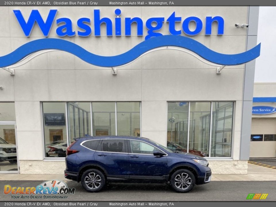 2020 Honda CR-V EX AWD Obsidian Blue Pearl / Gray Photo #1