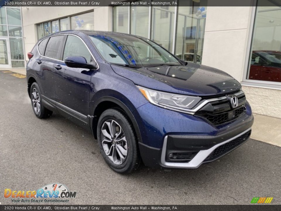 2020 Honda CR-V EX AWD Obsidian Blue Pearl / Gray Photo #2