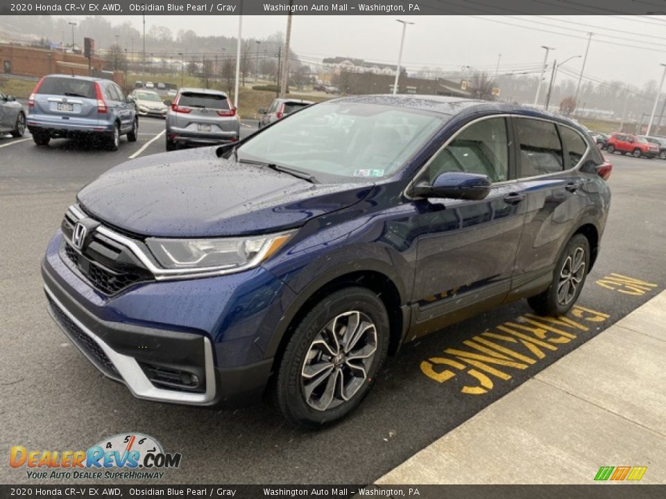 2020 Honda CR-V EX AWD Obsidian Blue Pearl / Gray Photo #4