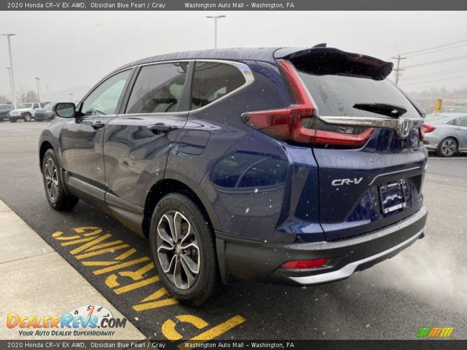 2020 Honda CR-V EX AWD Obsidian Blue Pearl / Gray Photo #5