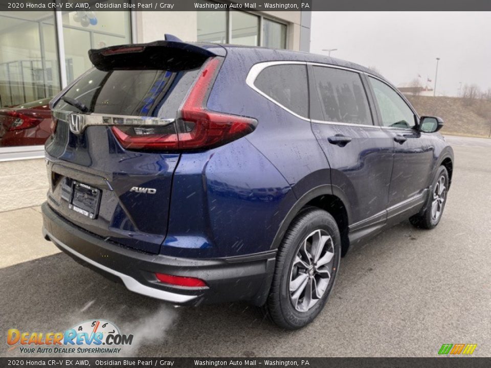 2020 Honda CR-V EX AWD Obsidian Blue Pearl / Gray Photo #7