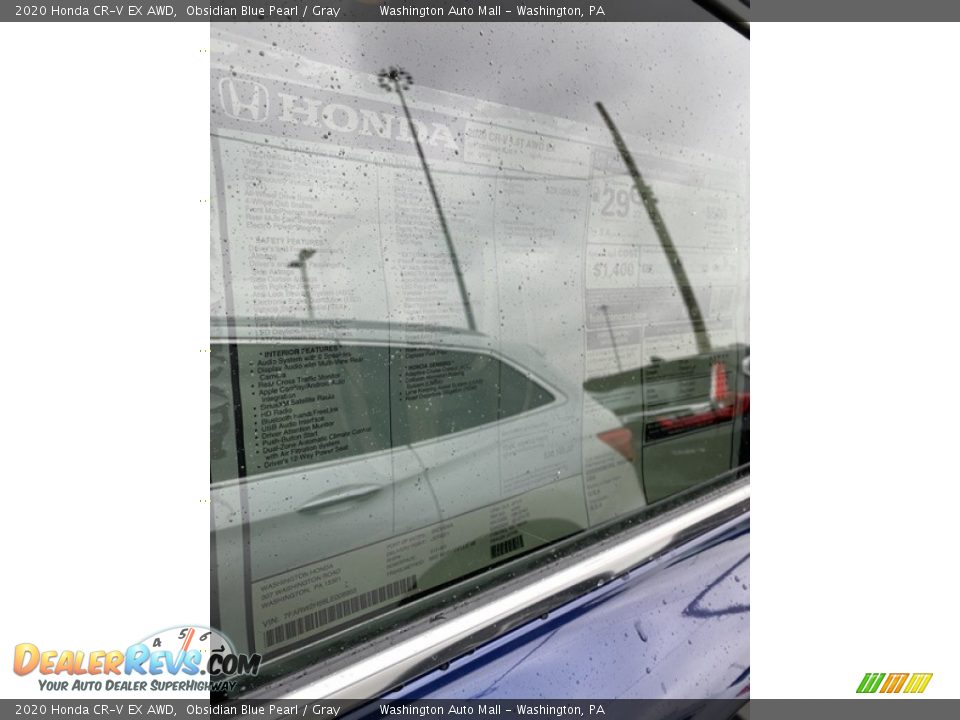 2020 Honda CR-V EX AWD Obsidian Blue Pearl / Gray Photo #15