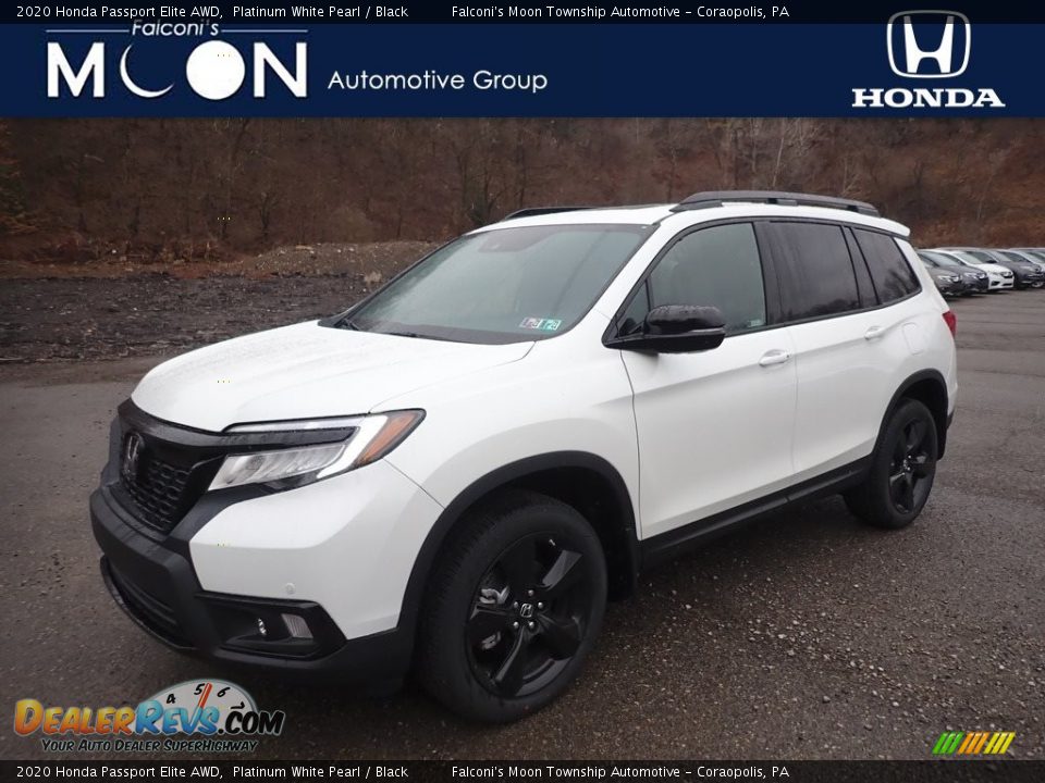 2020 Honda Passport Elite AWD Platinum White Pearl / Black Photo #1