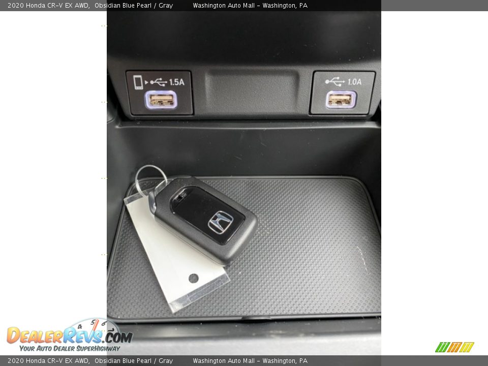 2020 Honda CR-V EX AWD Obsidian Blue Pearl / Gray Photo #35