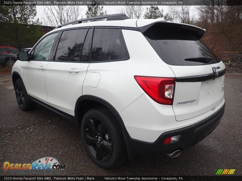 2020 Honda Passport Elite AWD Platinum White Pearl / Black Photo #3