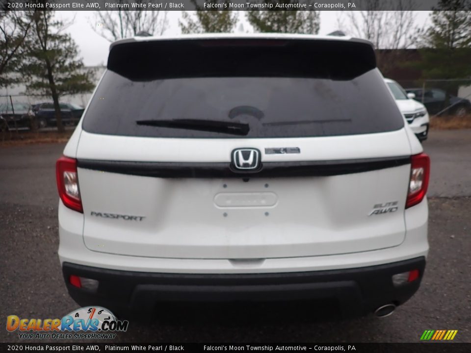 2020 Honda Passport Elite AWD Platinum White Pearl / Black Photo #4