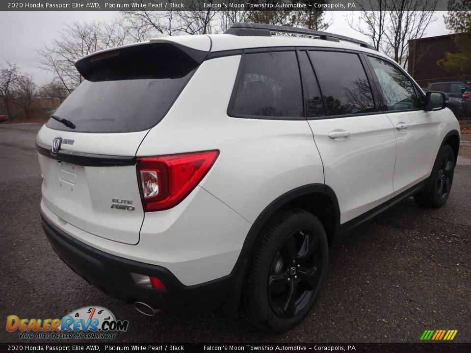 2020 Honda Passport Elite AWD Platinum White Pearl / Black Photo #5