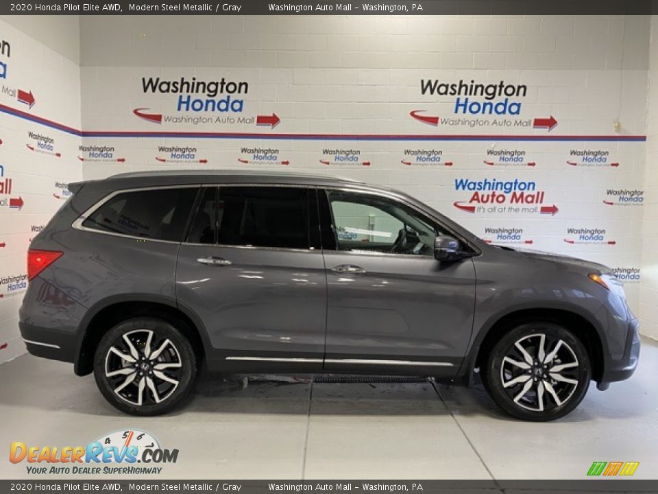 2020 Honda Pilot Elite AWD Modern Steel Metallic / Gray Photo #1