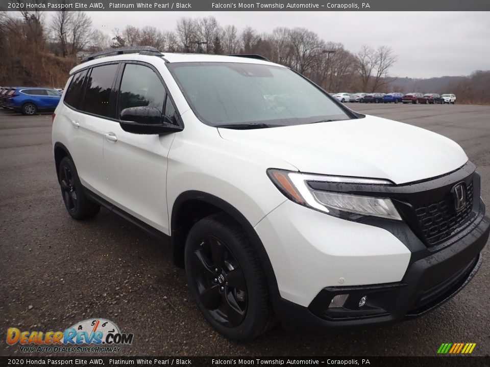 2020 Honda Passport Elite AWD Platinum White Pearl / Black Photo #6