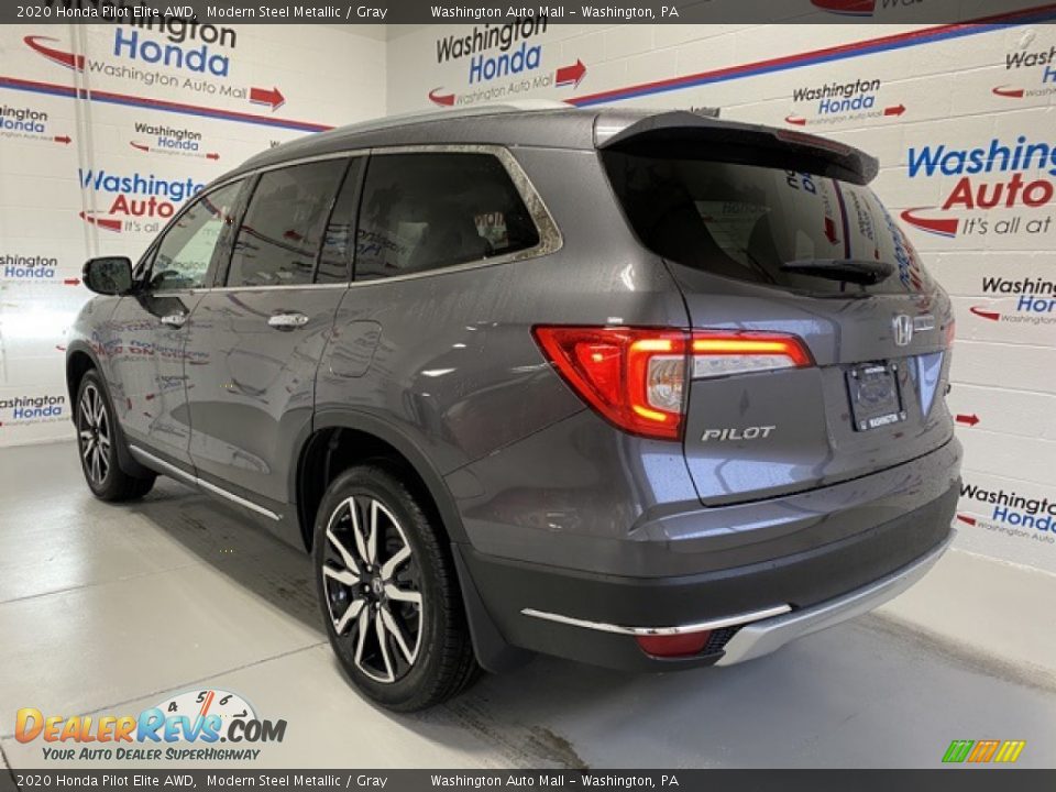 2020 Honda Pilot Elite AWD Modern Steel Metallic / Gray Photo #6
