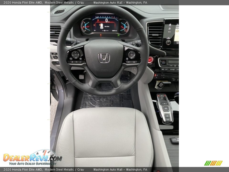 2020 Honda Pilot Elite AWD Modern Steel Metallic / Gray Photo #13