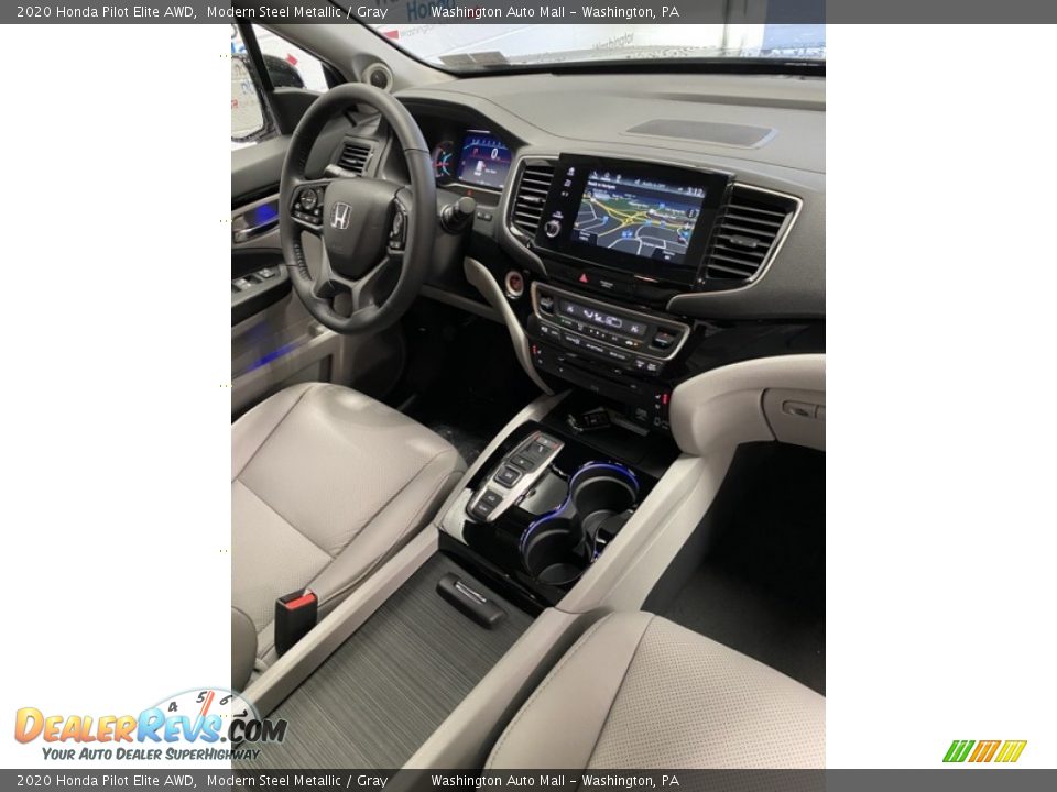 2020 Honda Pilot Elite AWD Modern Steel Metallic / Gray Photo #28