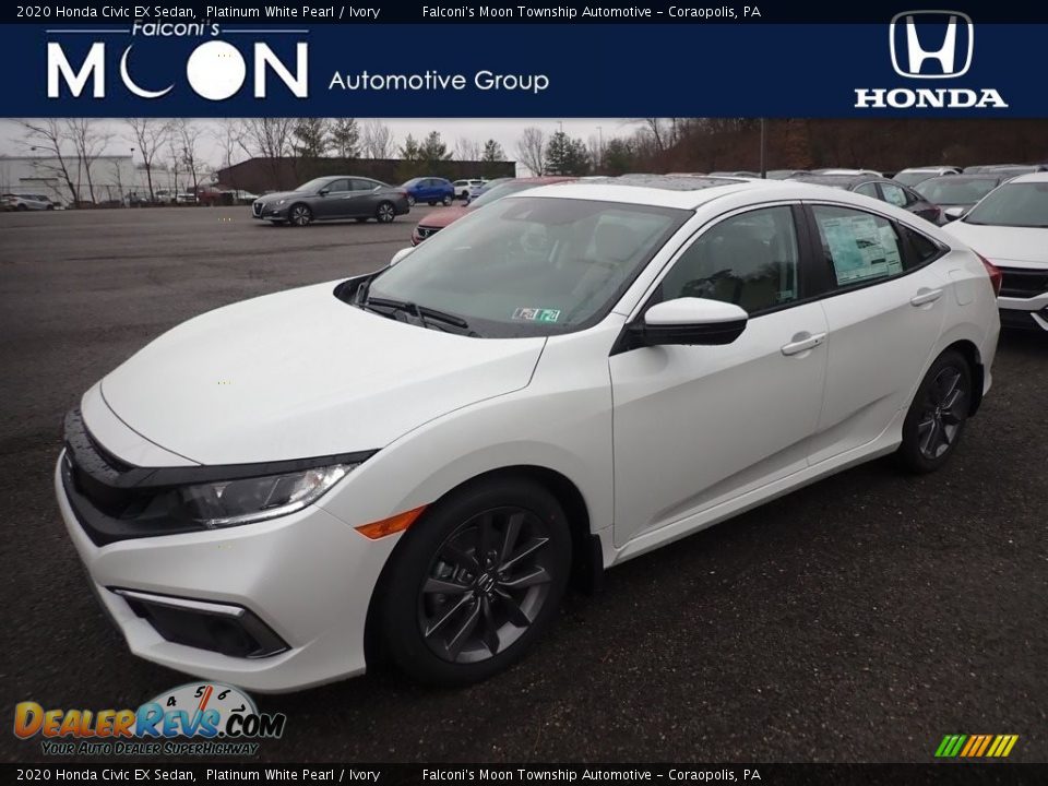 2020 Honda Civic EX Sedan Platinum White Pearl / Ivory Photo #1
