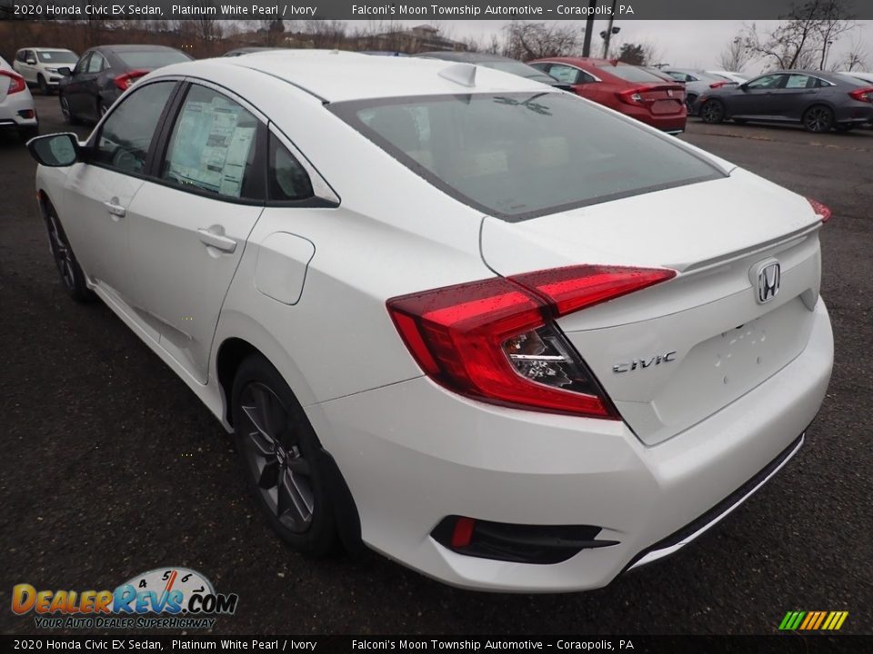 2020 Honda Civic EX Sedan Platinum White Pearl / Ivory Photo #2