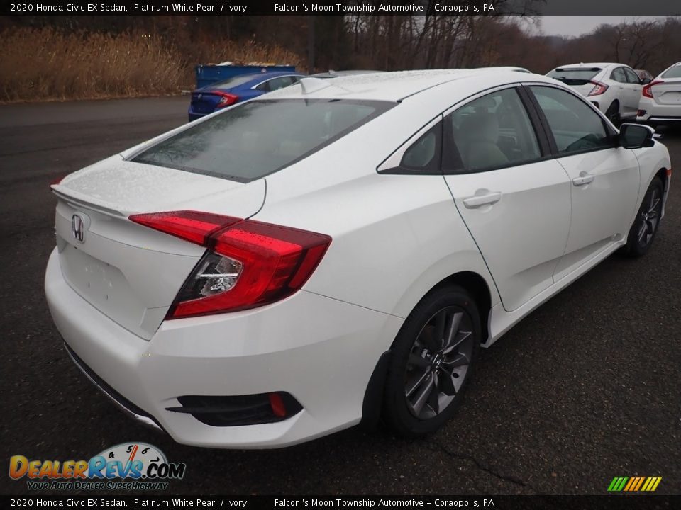 2020 Honda Civic EX Sedan Platinum White Pearl / Ivory Photo #4