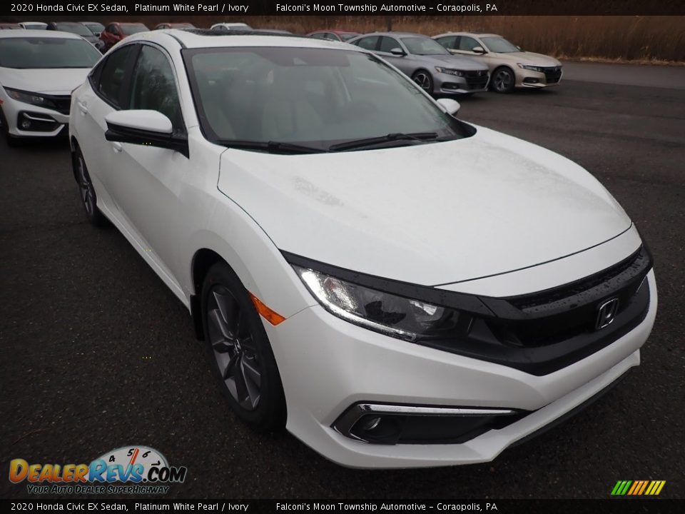2020 Honda Civic EX Sedan Platinum White Pearl / Ivory Photo #5
