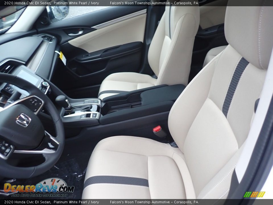 2020 Honda Civic EX Sedan Platinum White Pearl / Ivory Photo #7