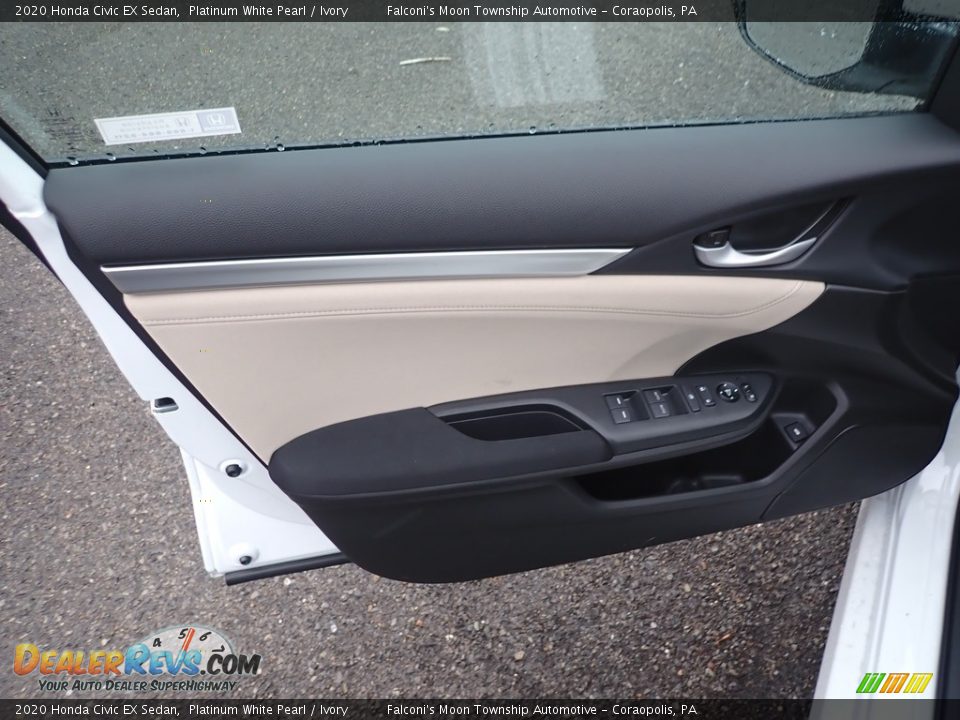 2020 Honda Civic EX Sedan Platinum White Pearl / Ivory Photo #10