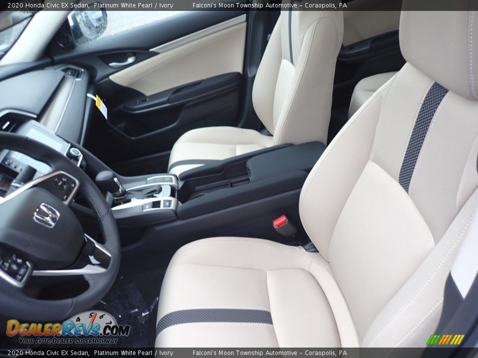 2020 Honda Civic EX Sedan Platinum White Pearl / Ivory Photo #11