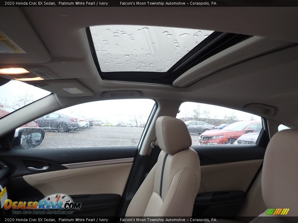 2020 Honda Civic EX Sedan Platinum White Pearl / Ivory Photo #13