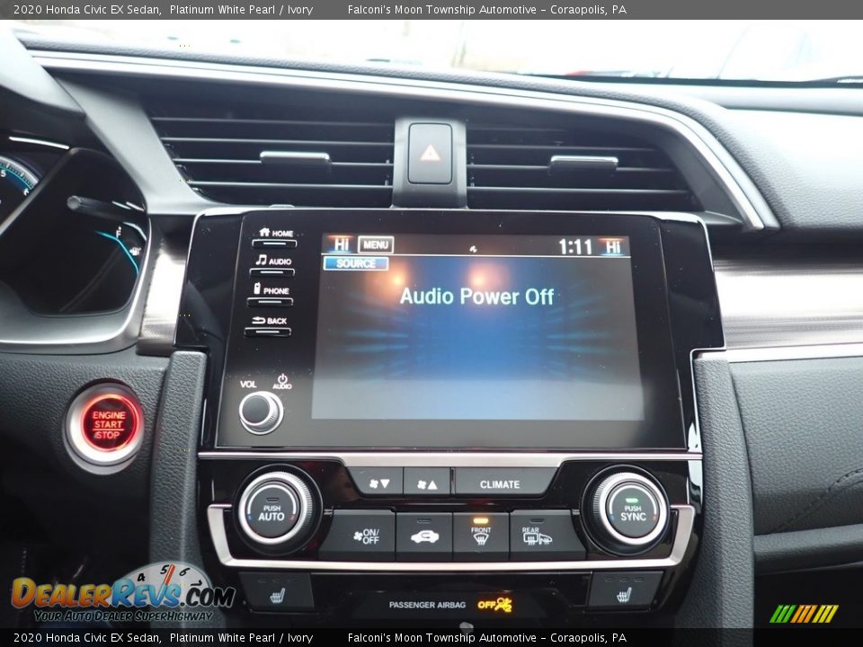 2020 Honda Civic EX Sedan Platinum White Pearl / Ivory Photo #14