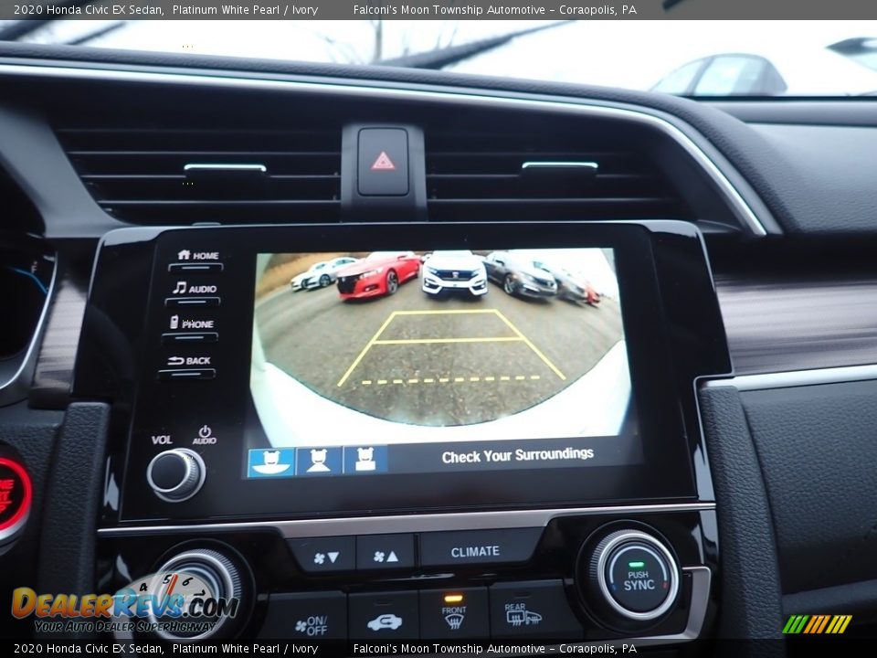2020 Honda Civic EX Sedan Platinum White Pearl / Ivory Photo #15