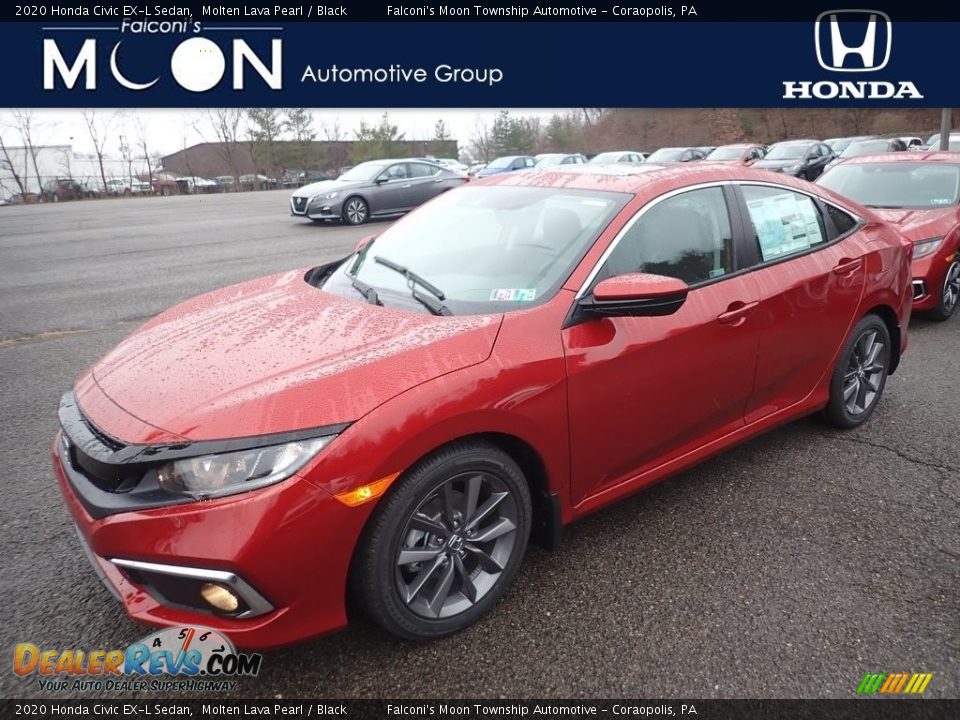 2020 Honda Civic EX-L Sedan Molten Lava Pearl / Black Photo #1