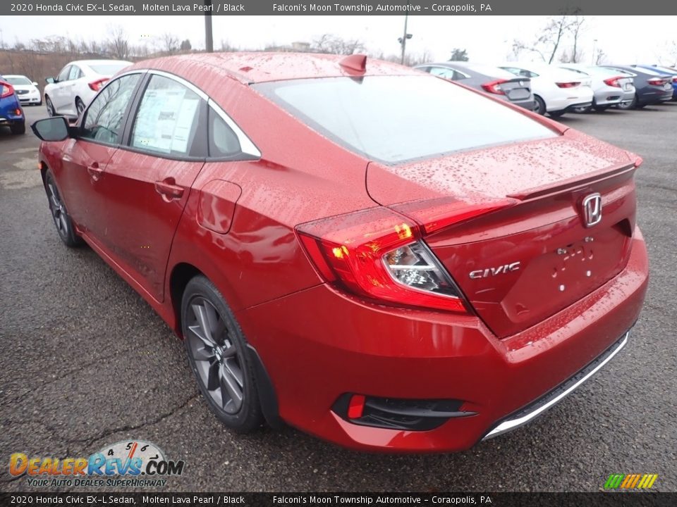 2020 Honda Civic EX-L Sedan Molten Lava Pearl / Black Photo #2