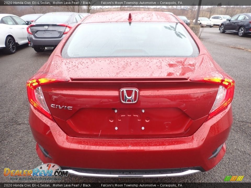 2020 Honda Civic EX-L Sedan Molten Lava Pearl / Black Photo #3